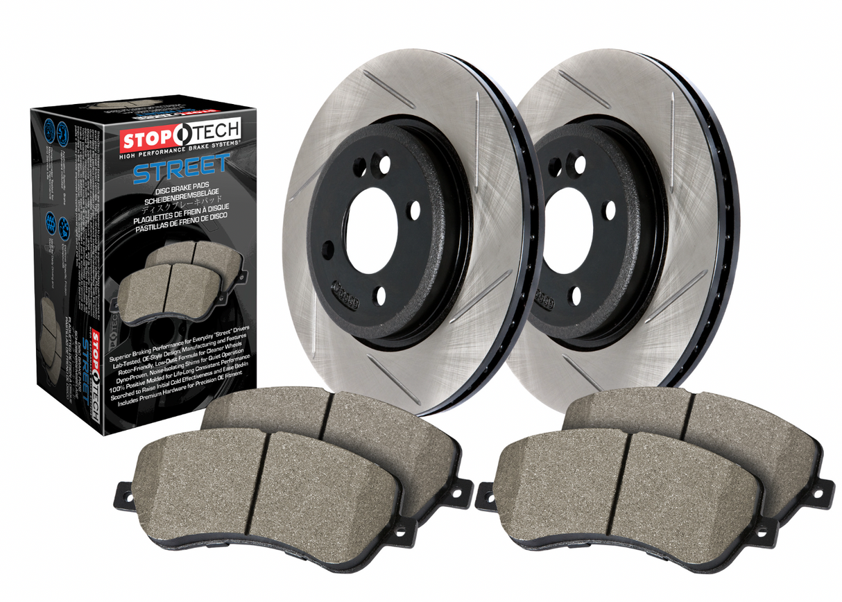 Stoptech® (13-20) Audi S3 Slotted Brake Kit with Street Performance Pads