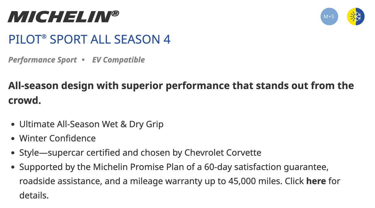 Michelin® PILOT® SPORT ALL SEASON 4