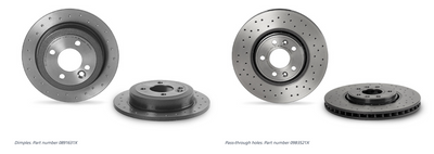 WHY DO SOME OF THE XTRA RANGE DISCS HAVE PASS-THROUGH HOLES WHILE OTHERS HAVE BLIND HOLES (DIMPLES)?