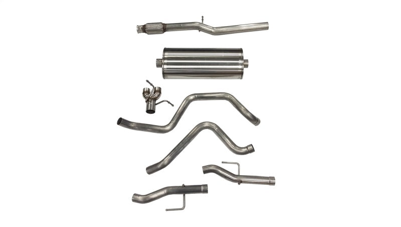 Corsa 2019-2025 Chevy Silverado 5.3L Crew Cab 3in Cat-Back Dual Rear Exit w/ Polished Tip