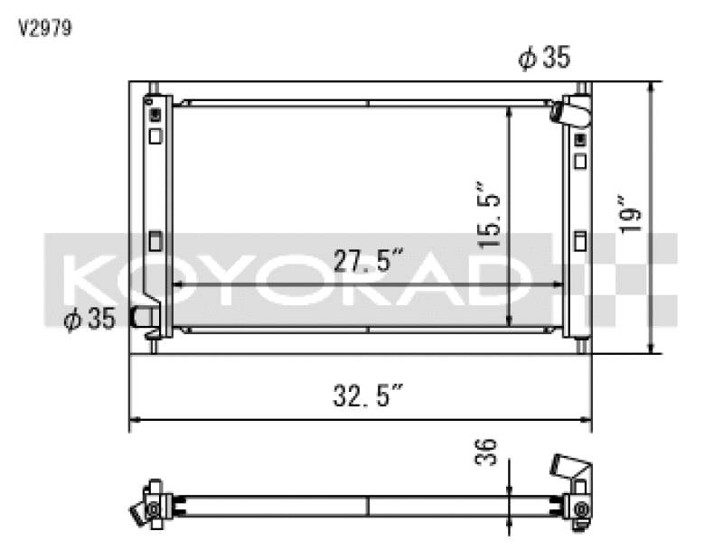 Koyo 08-09 Mitsubishi Evolution X (AT/MT) / Ralliart Turbo Radiator