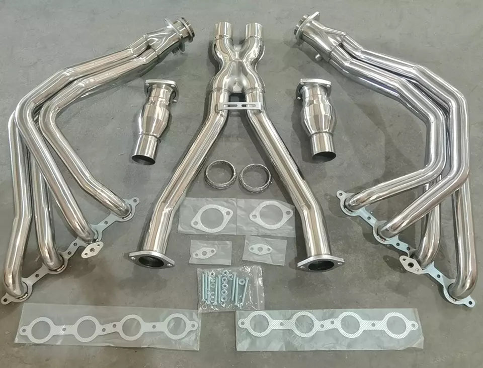 (97-04) Corvette C5 LS1/LS6 1-7/8" Long Tube Headers with Catless X-Pipe
