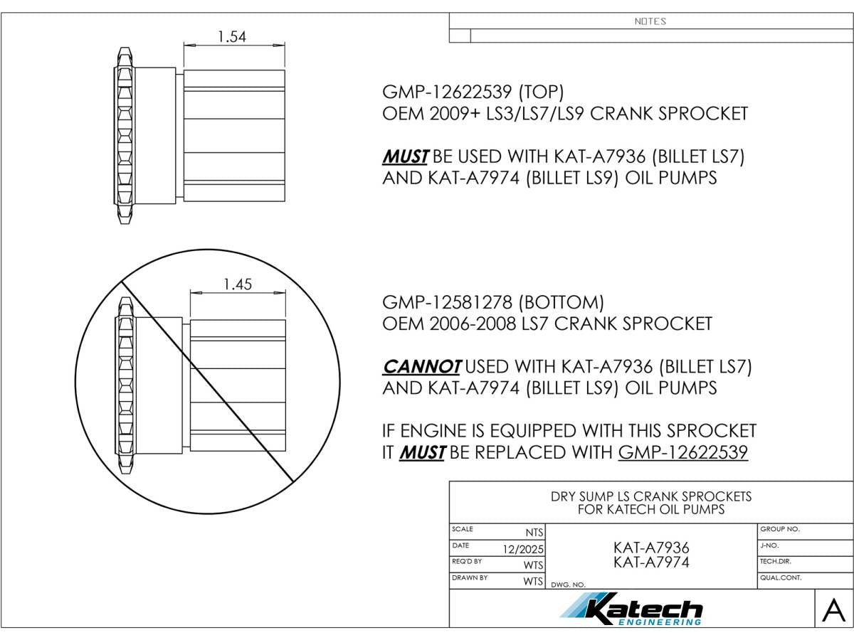 Katech KAT-A7936 06-15 Camaro/Corvette LS3/LS7 TrackFlow™ High-Capacity Scavenge Dry Sump Oil Pump