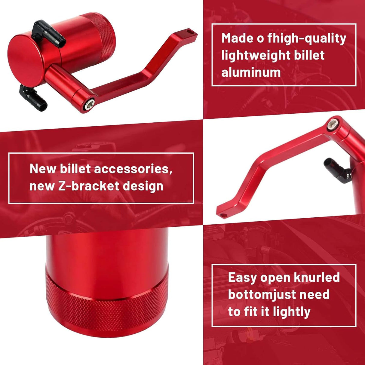 Dodge/Jeep/RAM 5.7L/6.4L HEMI Billet Oil Catch Can Kit (Z-Bracket)