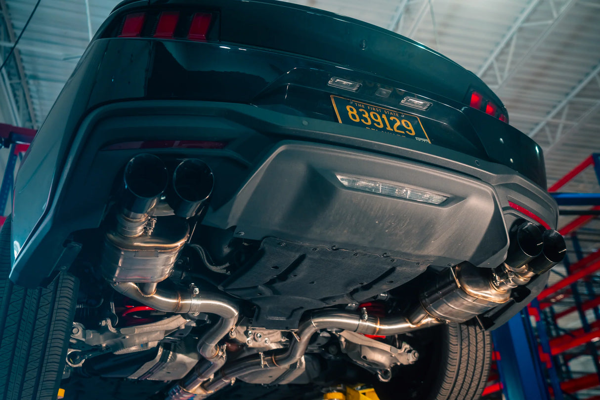 Valvetronic Designs®  Ford Mustang GT S650 Valved Sport Cat-Back Exhaust with 4" OD Tips