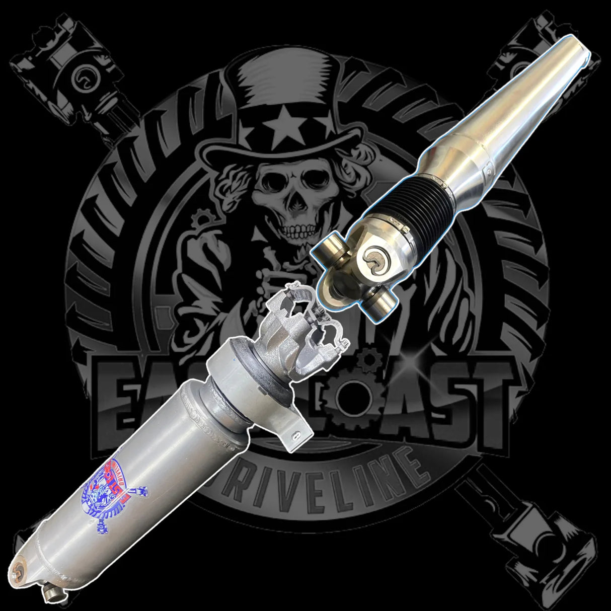 East Coast Driveline® Custom Length Aluminum 2-Piece 1550, 1480, 1410, or 1350 Series HD 5” Driveshaft