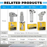 Mini Catalytic® 90° Pro O2 Sensor Spacer Mini Catalytic Converter to Fix CEL P0420 P0430