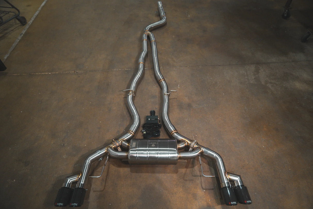 Valvetronic Designs® (18-24) BMW X3/X4 M40i Valved Sport Cat-Back Exhaust with 4" OD Tips