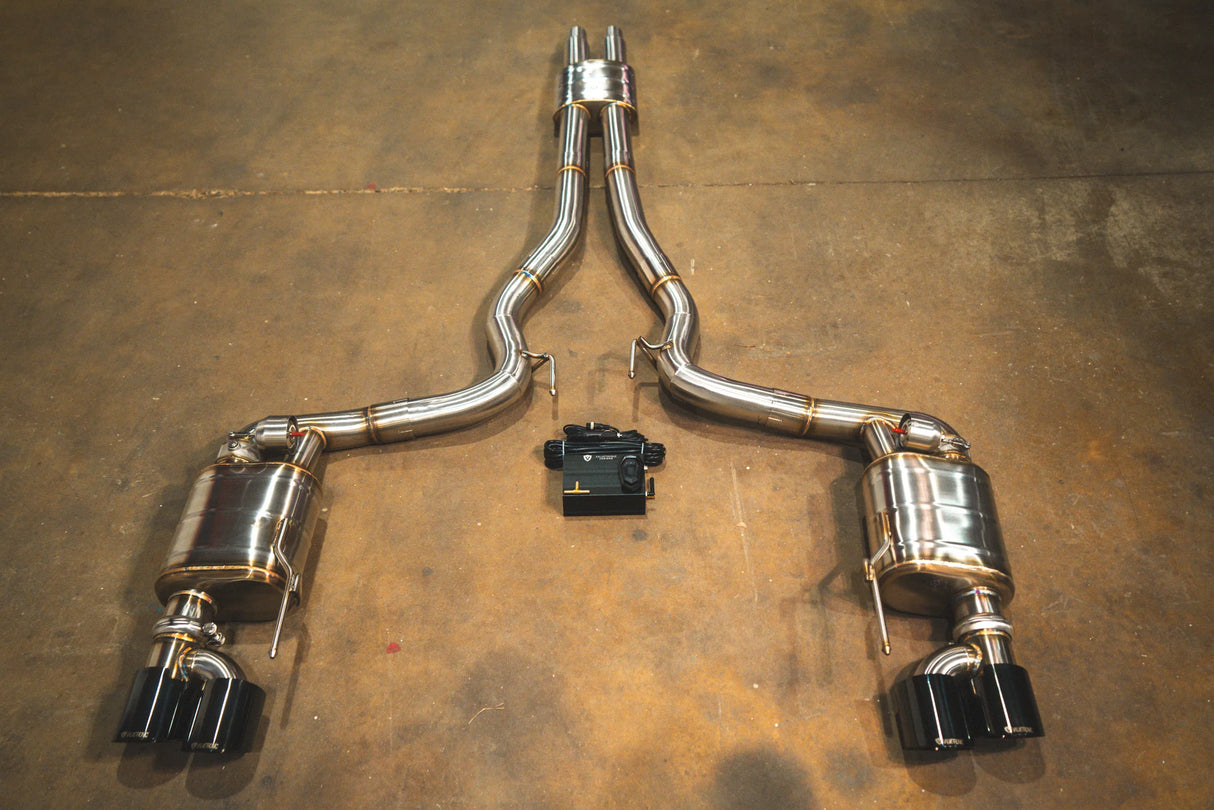 Valvetronic Designs® Ford Mustang GT S550 Valved Sport Cat-Back Exhaust with 4" OD Tips