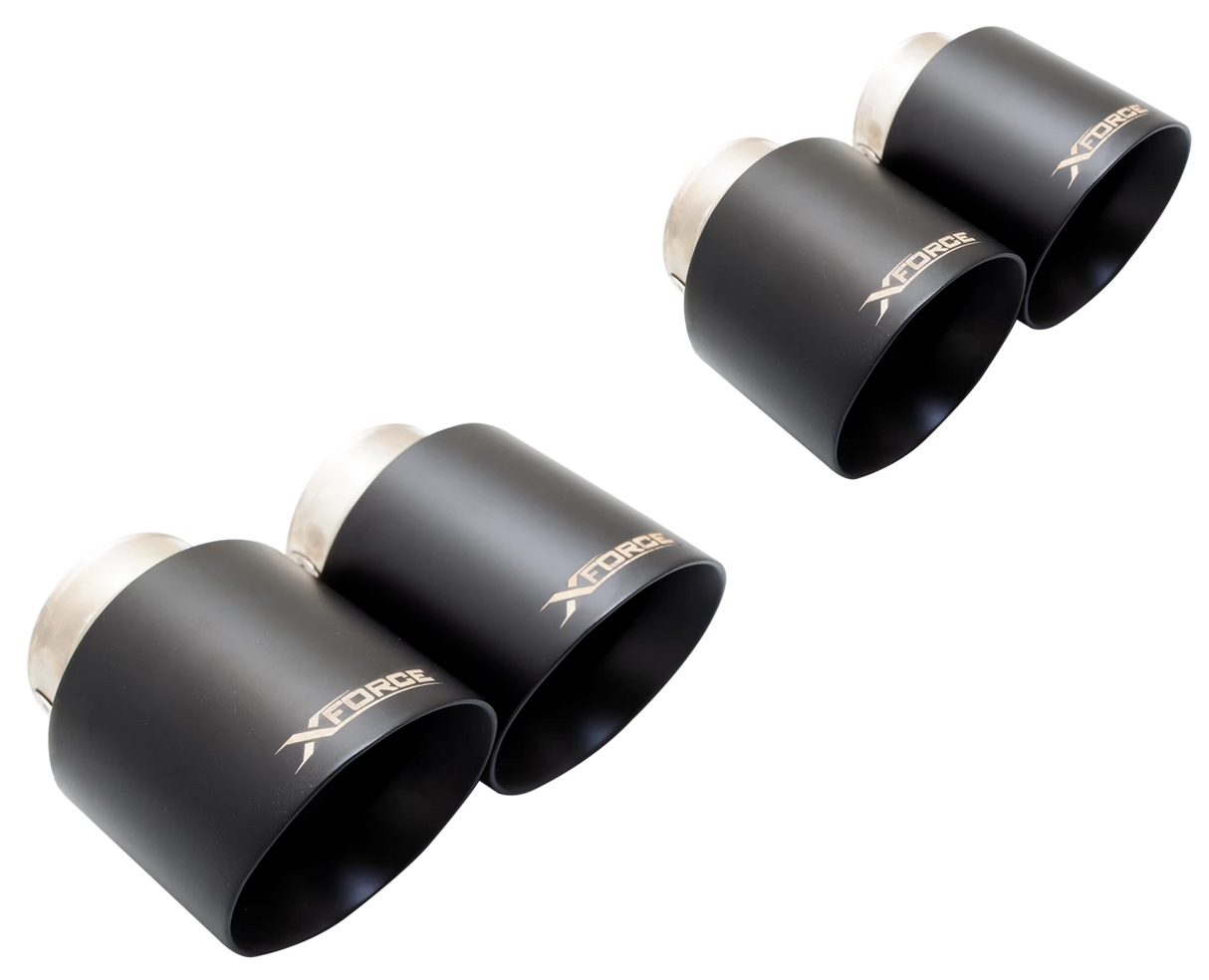 XForce BMW M3/M4 F8x/G8x 304SS 4" OD Matte Black Exhaust Tips
