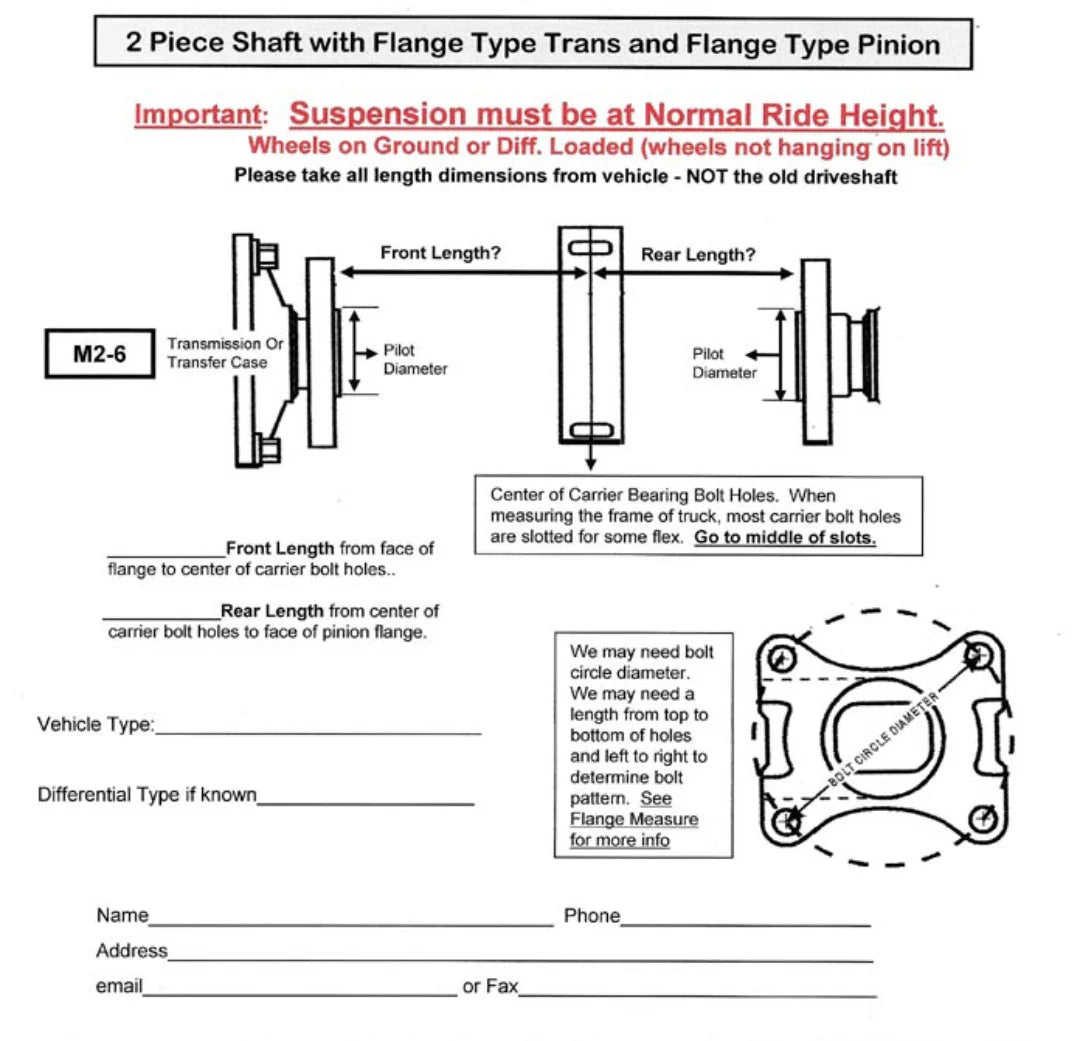 East Coast Driveline® Custom Length Aluminum 2-Piece 1350, 1330, 1310 Series 3”x.125” Driveshaft