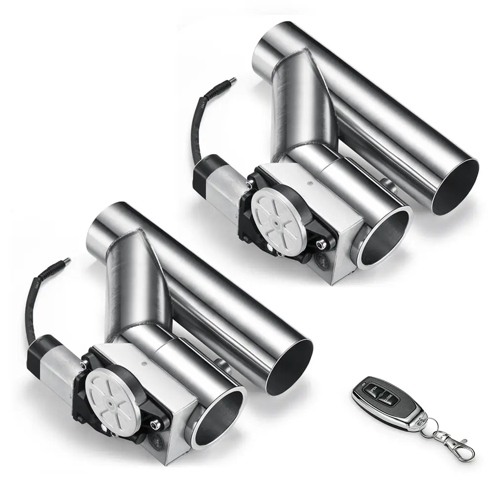 2" Dual Electric Exhaust Cutout Remote Kit with One Controller