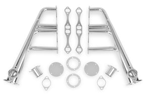 FlowTech #11702-2FLT Small Block Chevy Lakester Chrome Short Tube Headers