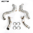 CTS Turbo® (17-20) Mercedes-Benz AMG E63 W213 304SS 2.75" Hi-Flo Catalytic Converters