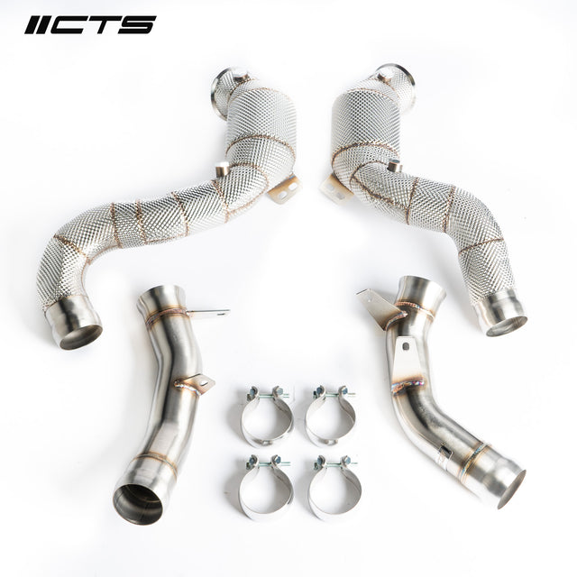 CTS Turbo® (17-20) Mercedes-Benz AMG E63 W213 304SS 2.75" Hi-Flo Catalytic Converters