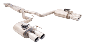 XForce (18-23) Mustang GT Convertible Varex Valved Cat-Back Exhaust with Quad 4" OD Tips