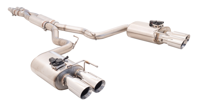 XForce (18-23) Mustang GT Convertible Varex Valved Cat-Back Exhaust with Quad 4" OD Tips