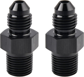 -3AN Male Flare to 1/8" NPT Pipe Fitting Adapter Aluminum Straight BK