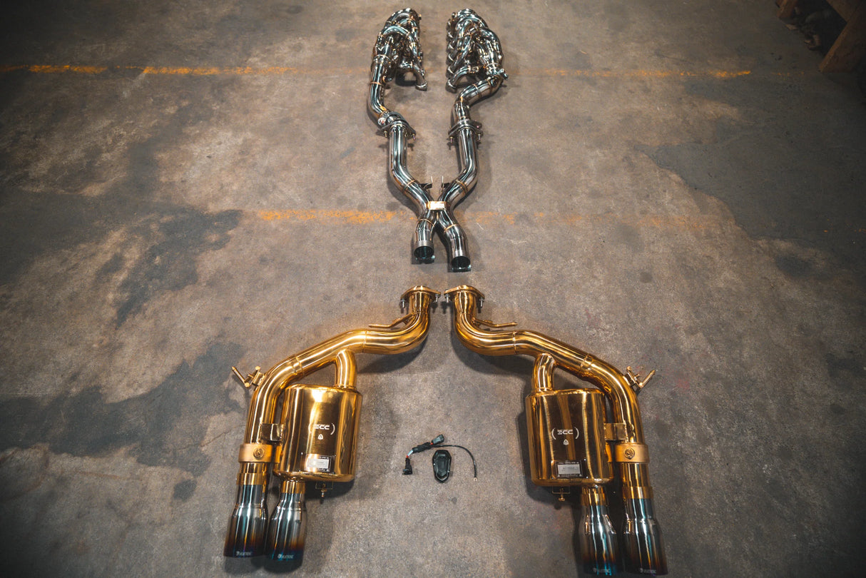 Valvetronic Designs® Ferrari 599 RACE F1 Valved Complete Exhaust System with 4" OD Tips