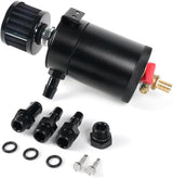 150mL Black Baffled Oil Can with Breather Filter/Drain Valves (2-Port)