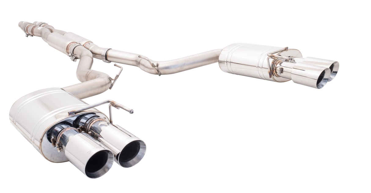 XForce (18-23) Mustang GT Fastback 304SS 3" Cat-Back Exhaust with Quad 4" OD Tips