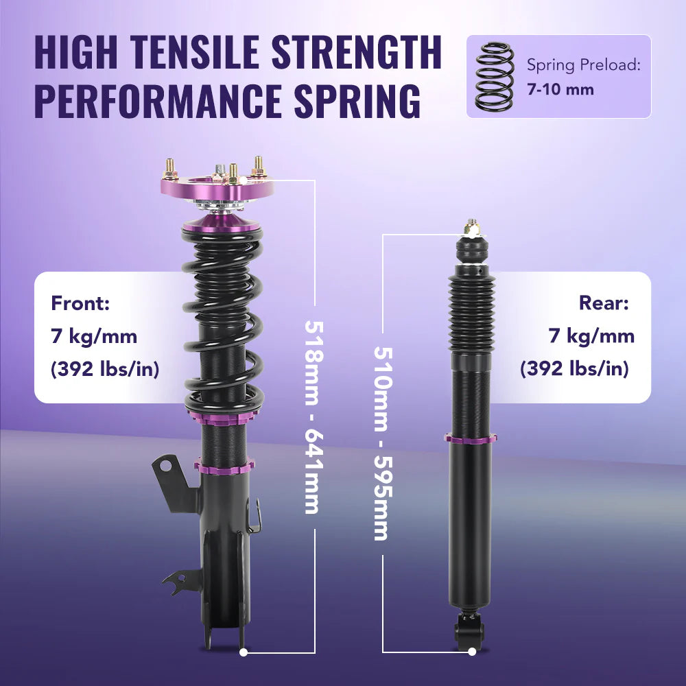 12-15 Acura ILX/Honda Civic 2.4L K24V7 Adjustable Coilovers 