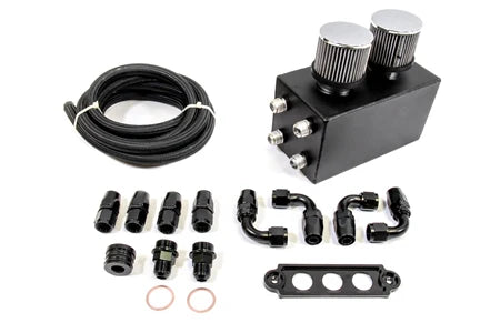 PLM® Power Driven Universal Oil Catch Can Kit Breather Tank