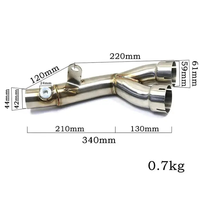 (06-19) Yamaha YZF-R6 R600 304SS 3" Catless Y-Pipe Kit