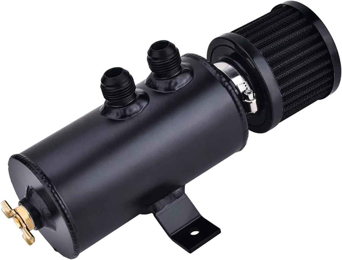 -10AN Oil, 750ml Baffled Oil Catch Can with Breather Filter (2-Port)