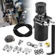 Universal 350ml Baffled Oil Catch Can Breather Filter/Mounting Bracket