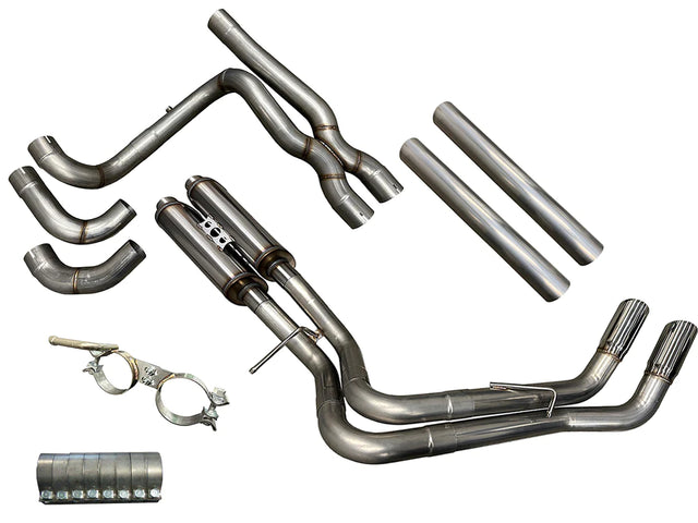 Speed Engineering® GM SUV/Truck 304SS 3" True Dual Cat-Back Exhaust (Single Cab-Rear Exit)