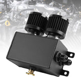 Universal -10AN 1.2L Baflled Oil Catch Can Dual Breather Filters & Drain Valves