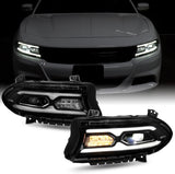 15-23 Dodge Charger Head Lights Full LED DRL Turn Signals Halogen