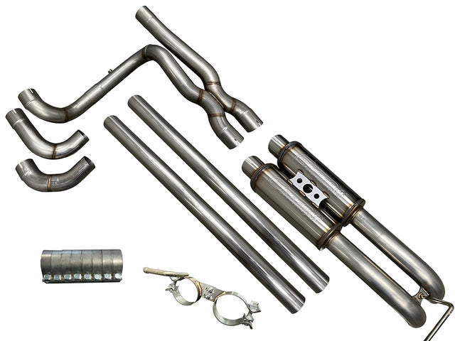 Speed Engineering® GM SUV/Truck 304SS 3" True Dual Cat-Back Exhaust (Crew Cab-Axle Exit)