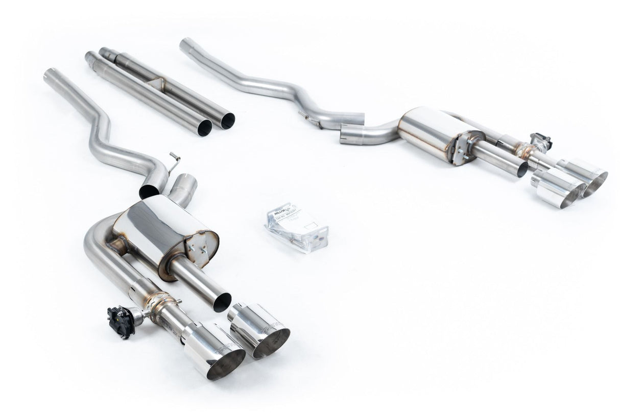 Milltek® Ford Mustang MACH 1/Dark Horse Active Valved Non-Resonated Cat-Back Exhaust with X-Pipe