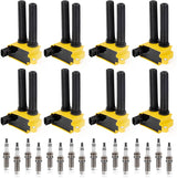 Kingman Speed® OE GEN III HEMI Yellow Ignition Coils with Iridium Spark Plugs (3-Pin / 8-Pack)