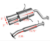 (91-95) BMW 325i E36 2.5L Cat-Back Exhaust with Chamered Muffler
