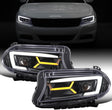 Dodge Charger Head Lights with LED Sequential Turn Signals Halogen