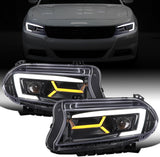 Dodge Charger Head Lights with LED Sequential Turn Signals Halogen