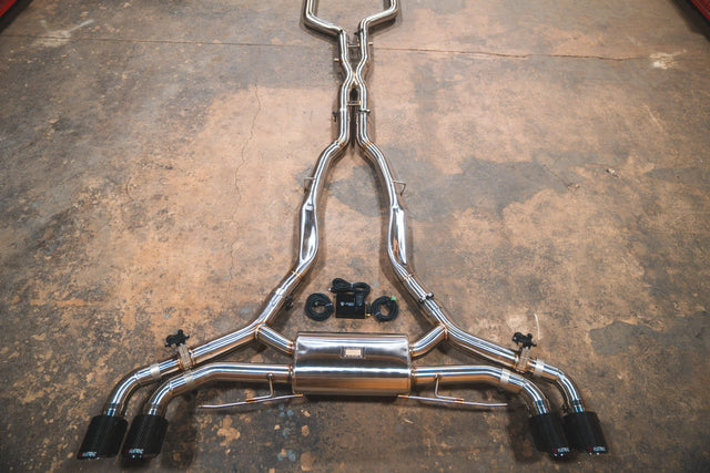 Valvetronic Designs® BMW X5M/X6M F95/F96 Valved Sport Cat-Back Exhaust with 4" OD Tips