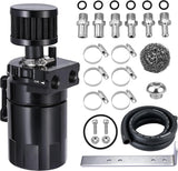 300ML Baffled Oil Can with Breather Filter 3/8" ID 5FT NBR Fuel Hose

