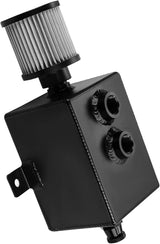 Universal 2L -10AN Black Baffled Oil Catch Can with Breather Filter