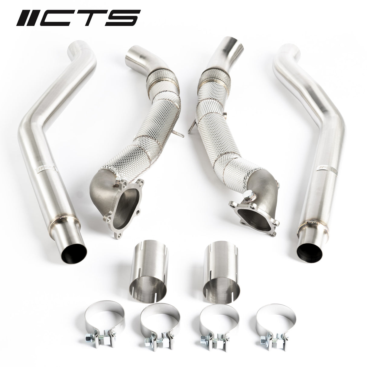 CTS Turbo® (12-19) Audi S6/S7/RS7 C7 4.0L 304SS 3" Catless Downpipe Set