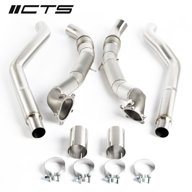 CTS Turbo® (12-19) Audi S6/S7/RS7 C7 4.0L 304SS 3" Catless Downpipe Set