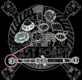 East Coast Driveline® (11-18) Dodge Durango Rear Driveshaft 8 Bolt CV Joint for Differential Side