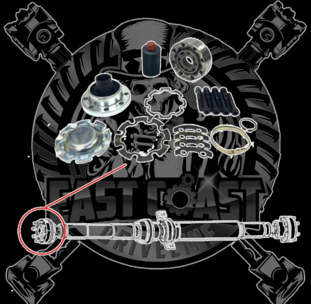East Coast Driveline® (11-18) Dodge Durango Rear Driveshaft 8 Bolt CV Joint for Differential Side