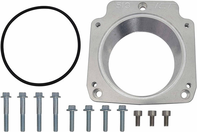 ICT Billet GM LSx Billet Aluminum Throttle Body Adapter (3 Bolt to 4 Bolt)