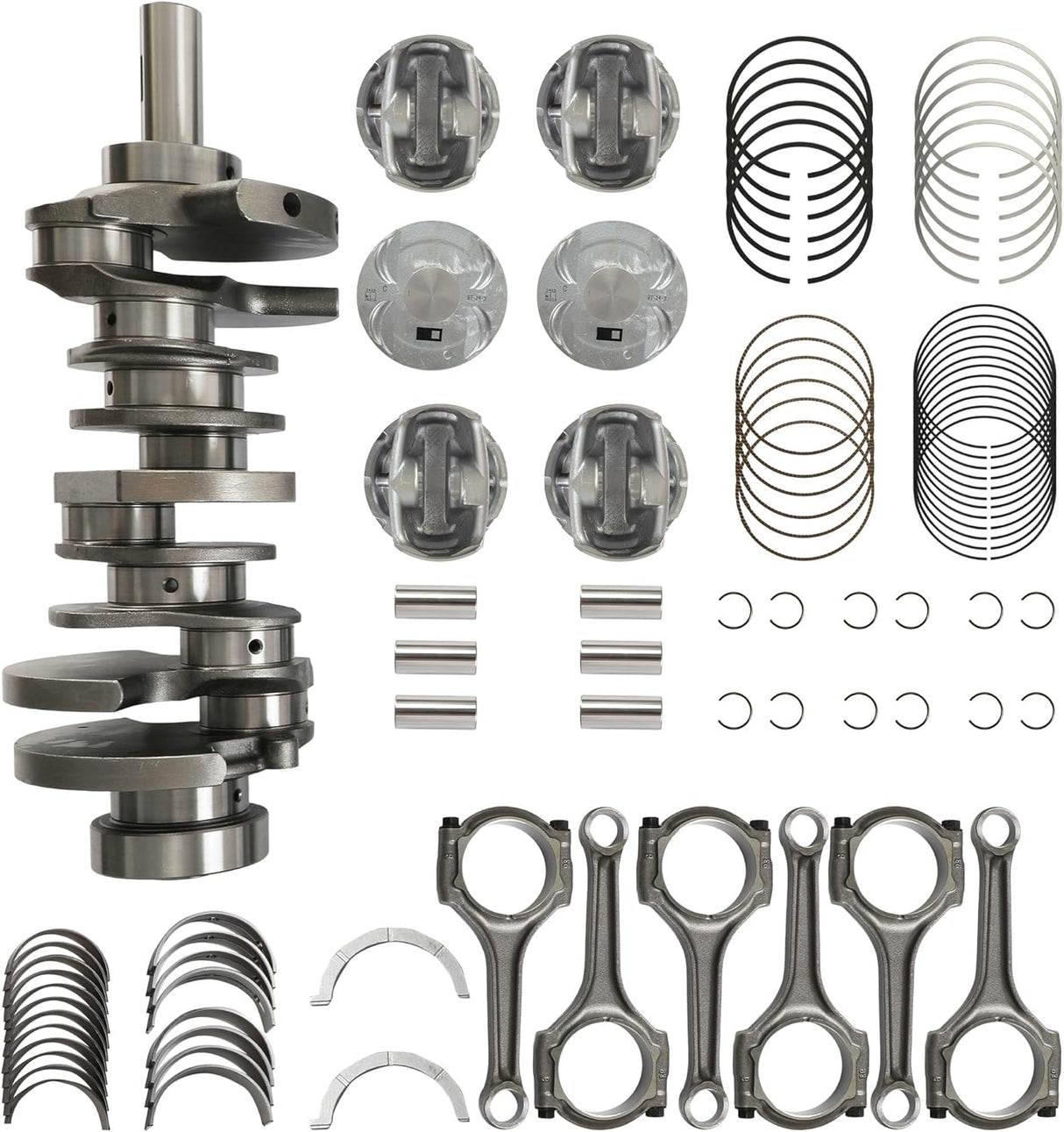Dodge/Jeep/RAM 3.6L Engine Bearings/Crankshaft/Rods/Pistons Kit

