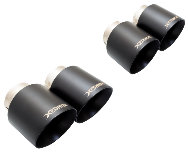 XForce (18-23) Mustang GT 304SS 4" OD Black Ceramic Exhaust Tips