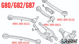 Megan Racing® (20-25) BMW M2/M3/M4 G8x Rear Upper Camber Arms